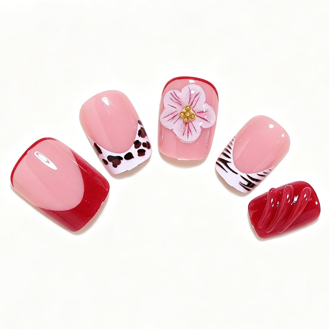 Decorative Floral Press-On Nail Art Set Stornfield
