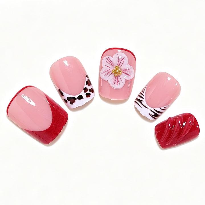 Decorative Floral Press-On Nail Art Set Stornfield