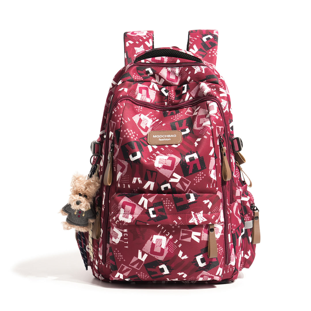 Stylish Multi-Compartment Graphic Print Backpack Stornfield