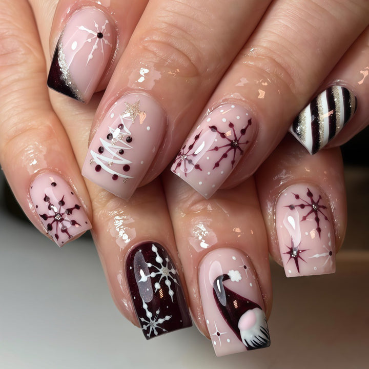 Artificial Nails in Festive Christmas Design Stornfield