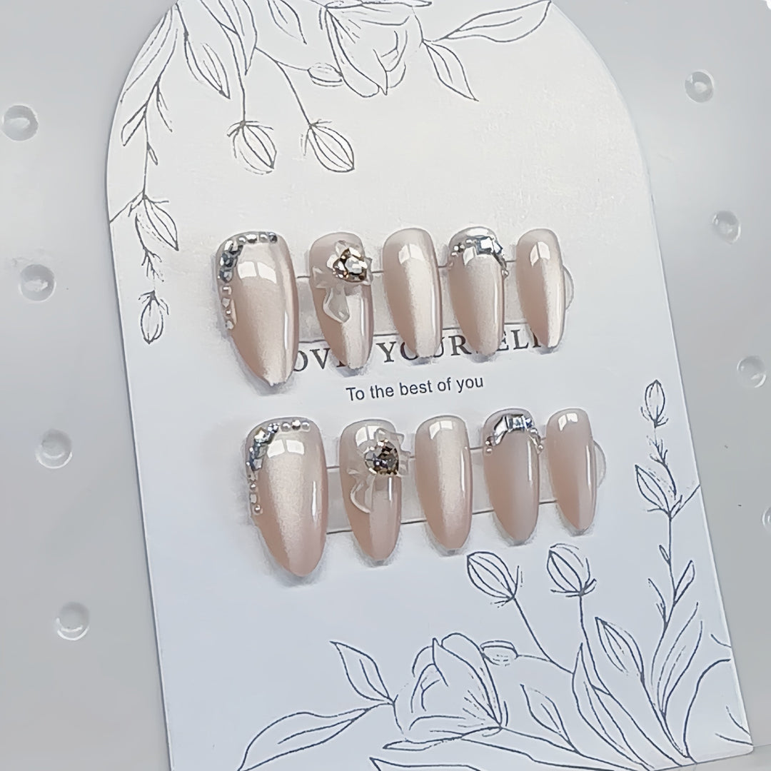 Elegant Press-On Nail Art Set Stornfield