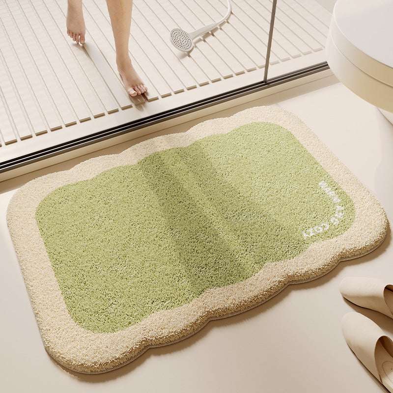 Decorative Plush Bath Mat for Bathroom