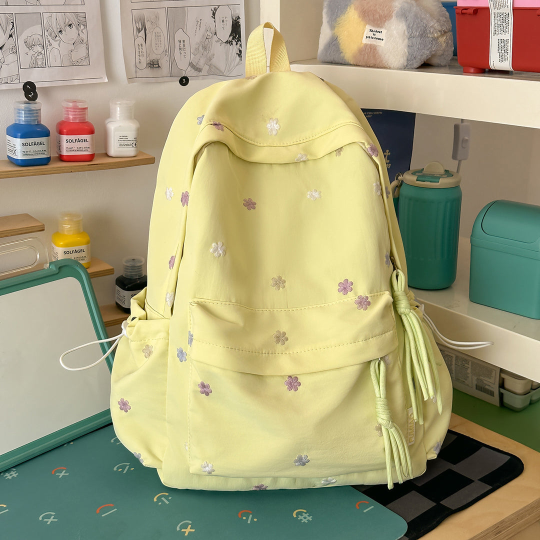 Embroidered Floral Print Backpack Stornfield