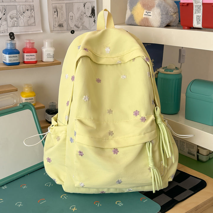 Embroidered Floral Print Backpack Stornfield