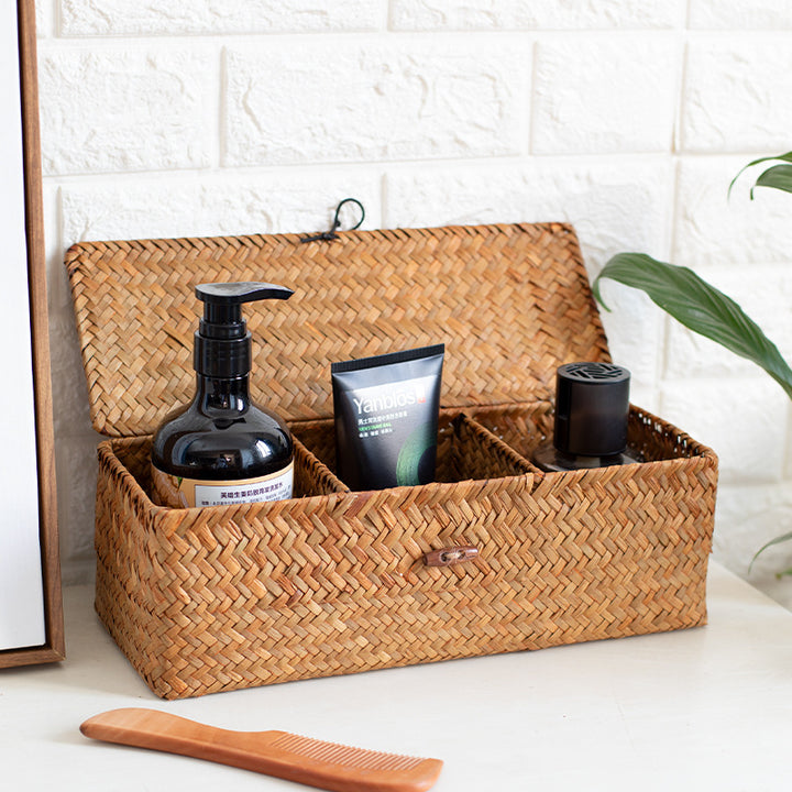 Unisex storage box made of handwoven natural material Stornfield
