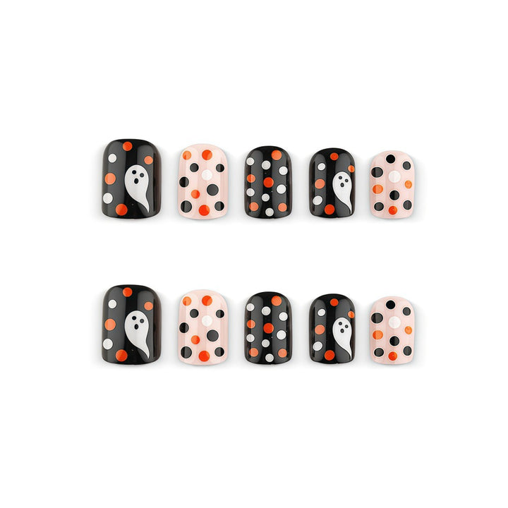 Artificial nails with festive ghost pattern Stornfield