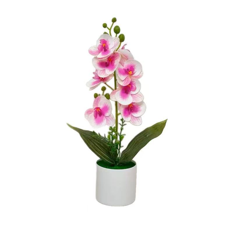 Decorative Artificial Orchid Arrangement for Tabletop Home Decor