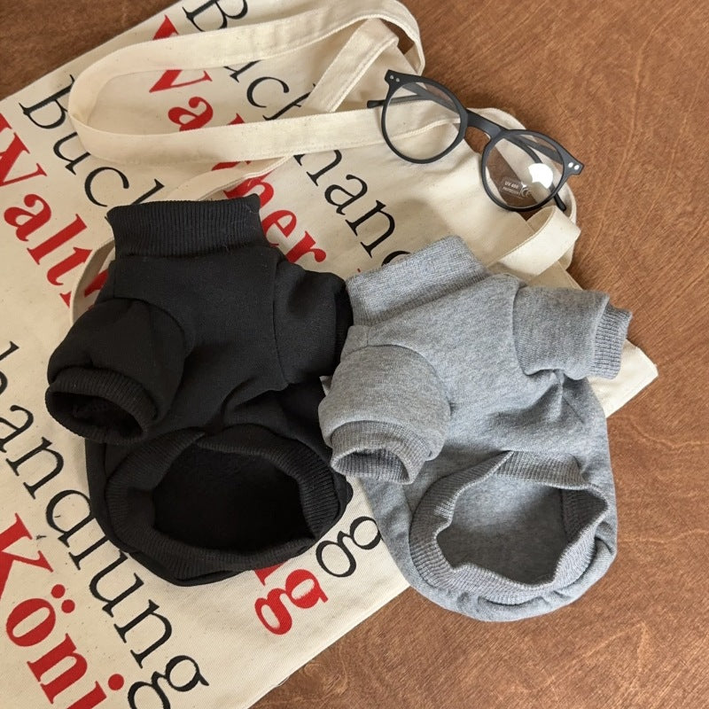 Zip-Up Cotton Blend Pet Sweater with Teddy Bear Print