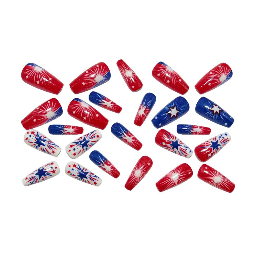 Artificial Nails in Festive Fireworks Design Stornfield