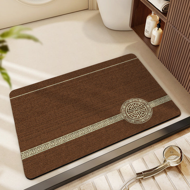 Elegant Geometric Bathroom Mat Stornfield