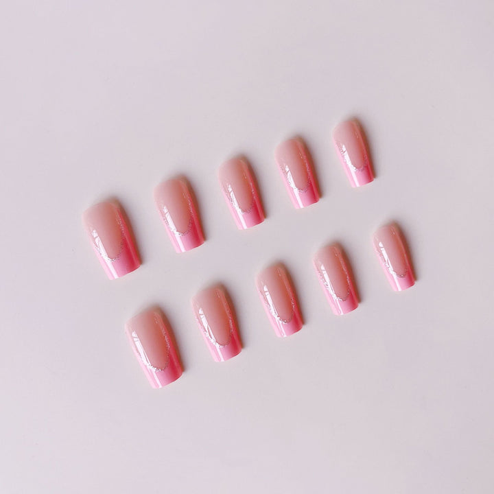 Artificial nail set with elegant glitter decorations Stornfield