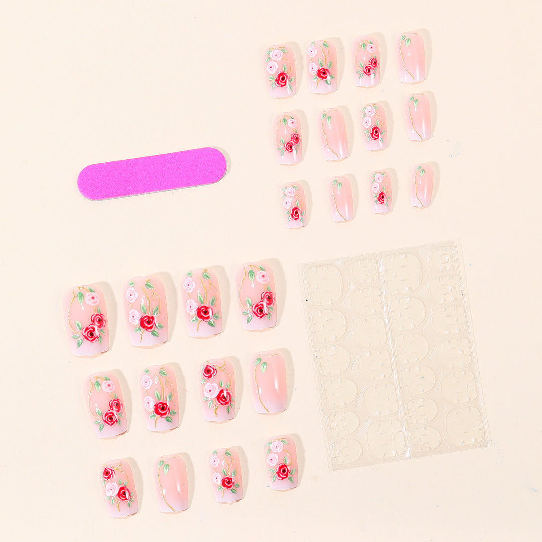 Floral Embellished Nail Art Set Stornfield