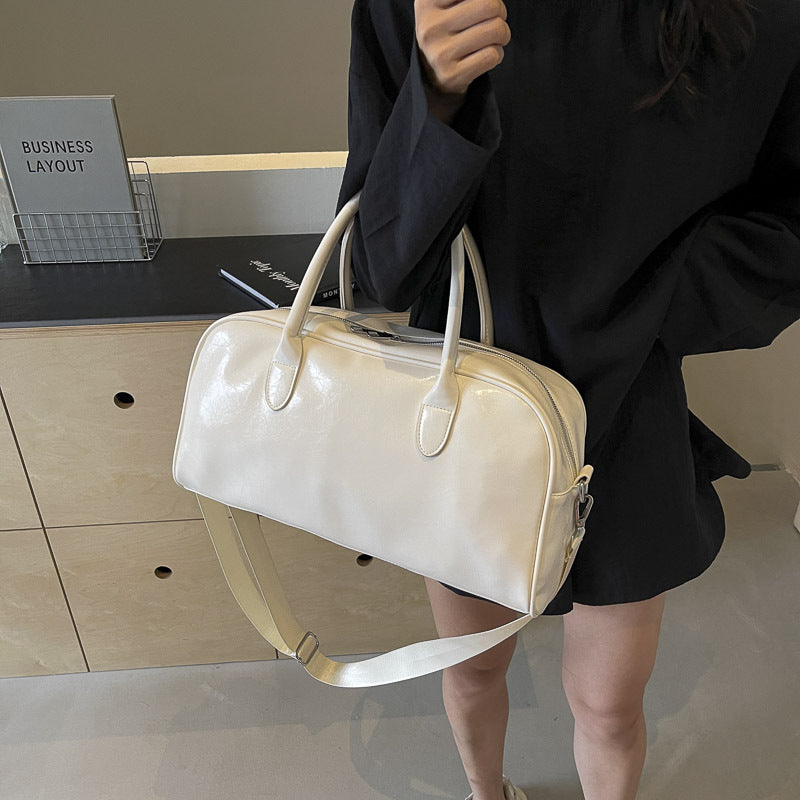 Elegant Leather Overnight Duffle Bag Stornfield