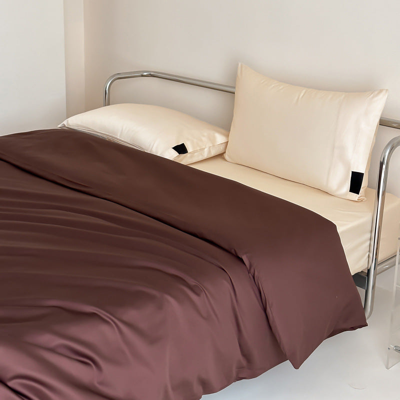 Luxury Cotton Sateen Duvet Cover Set with Envelope Pillowcases