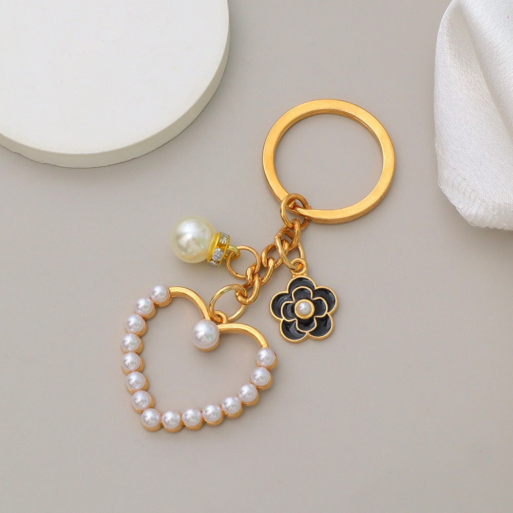 Keychain with heart and flower motif Stornfield