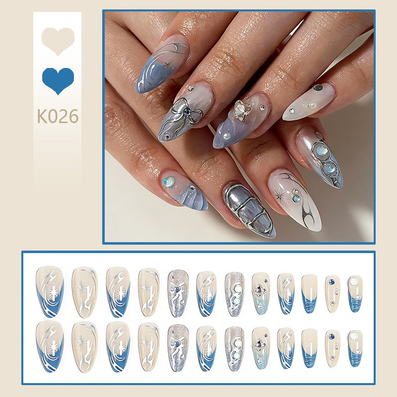 Artful 3D Nail Tips with Delicate Design Stornfield
