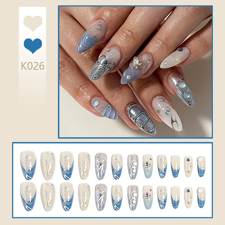 Artful 3D Nail Tips with Delicate Design Stornfield