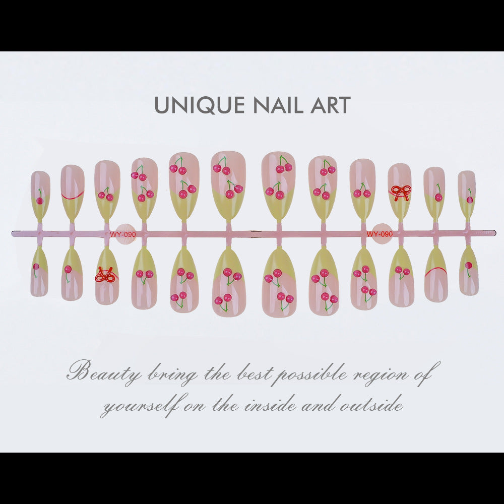 Natural Floral Press-On Nail Set Stornfield