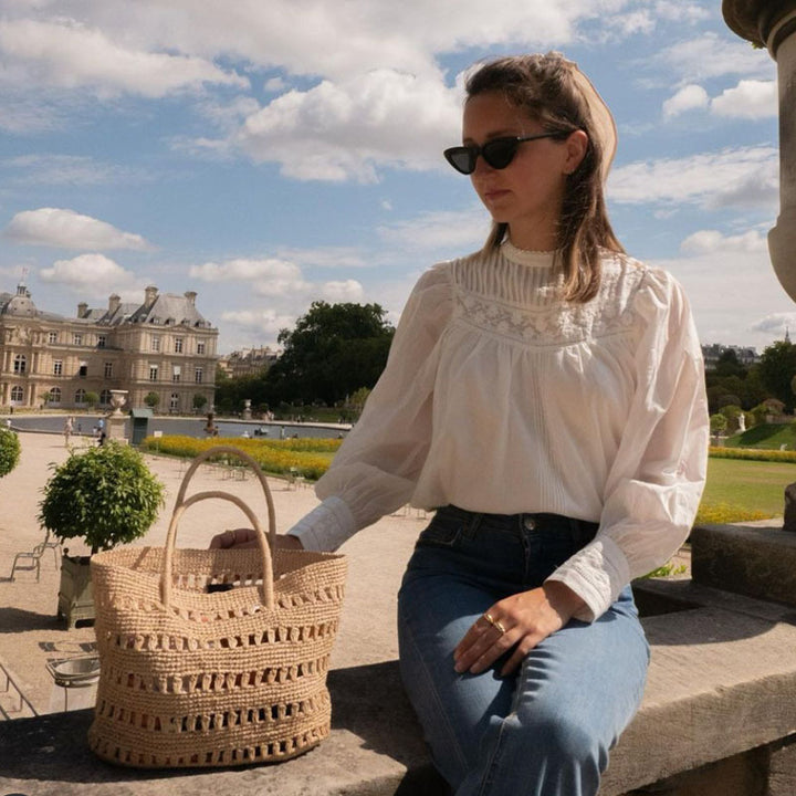 Stylish rattan shopper bag Stornfield