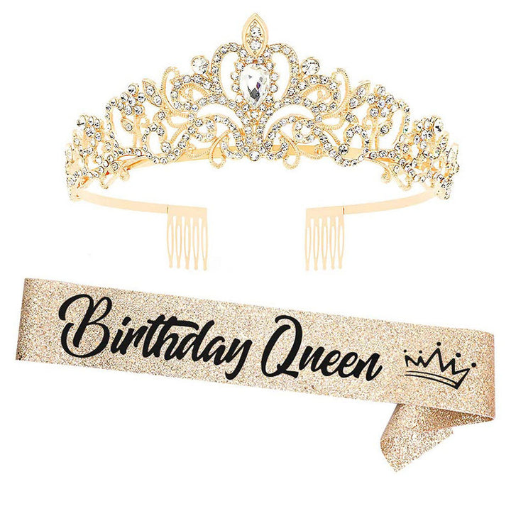 Women's festive birthday sash with glitter Stornfield