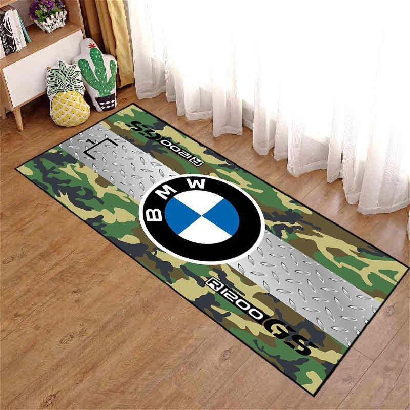 Motorcycle-Themed Area Mat