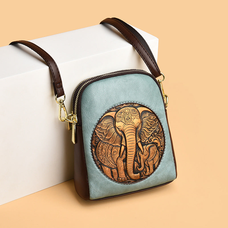 Artisan Embossed Crossbody Bag