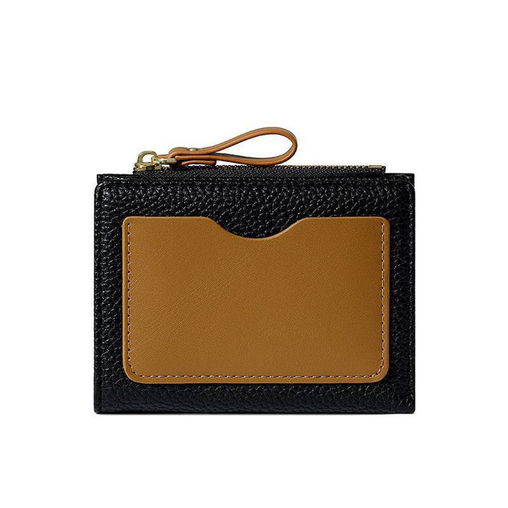 Textured  Leather Zippered Card Holder Stornfield