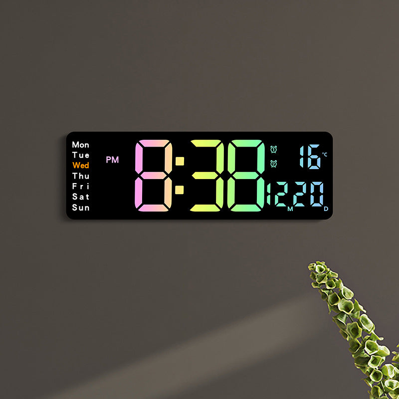 Digital Multifunktionswecker mit mehrfarbigem LED-Display und Temperaturanzeige Stornfield