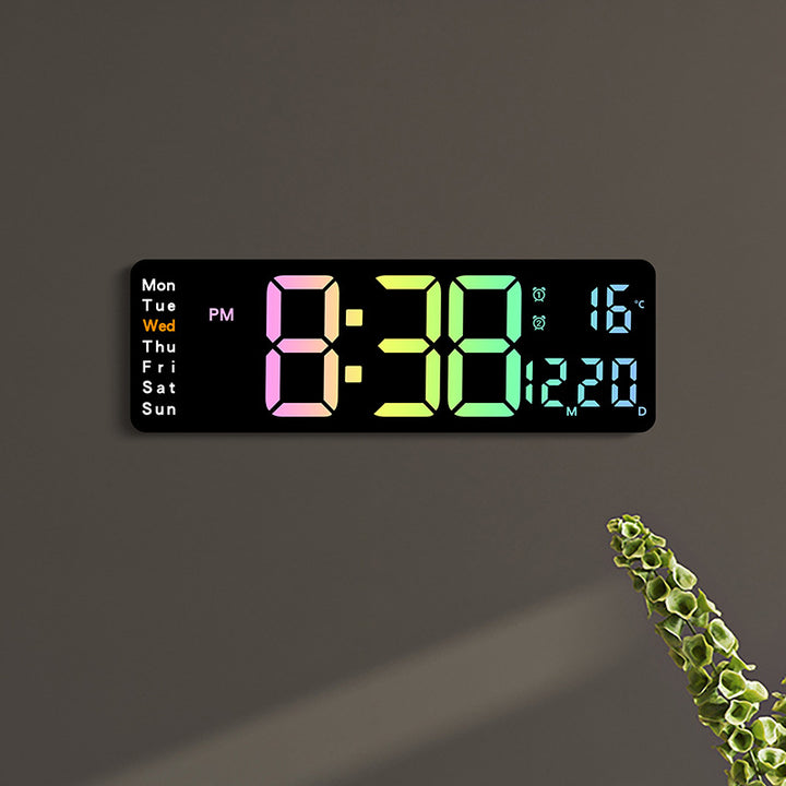 Digital Multifunktionswecker mit mehrfarbigem LED-Display und Temperaturanzeige Stornfield