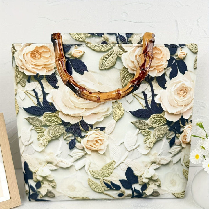 Beach bag with bamboo handles Stornfield