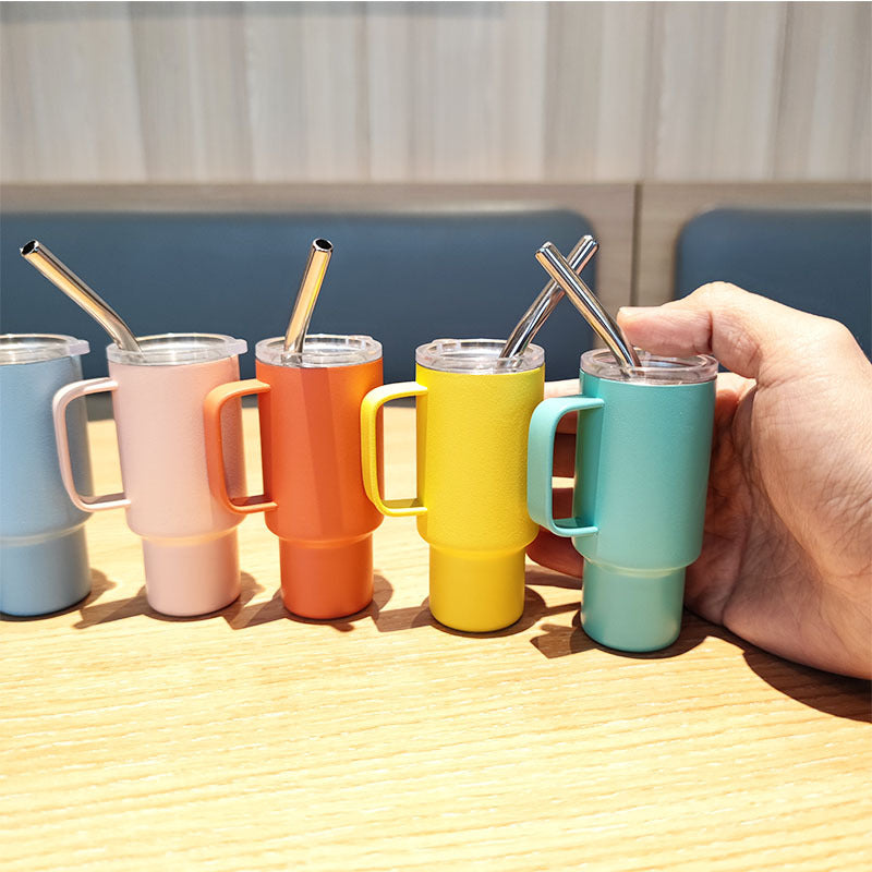 Women's practical drinking glass with metal straw Stornfield