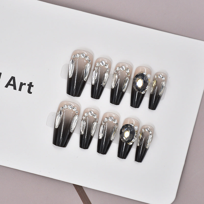 Glamorous Heart-Themed Press-On Nail Set Stornfield