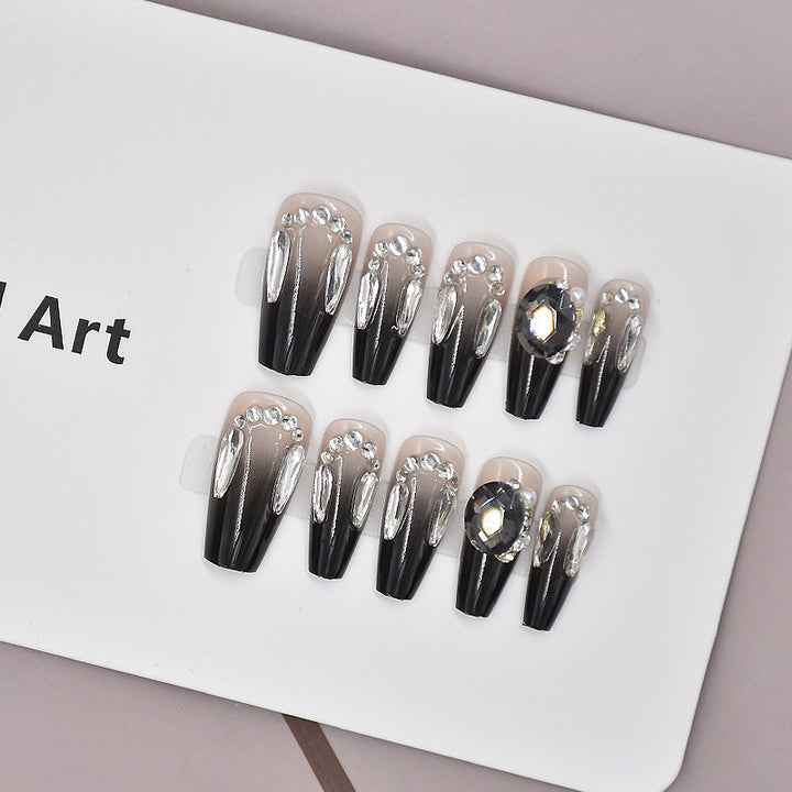 Glamorous Heart-Themed Press-On Nail Set Stornfield