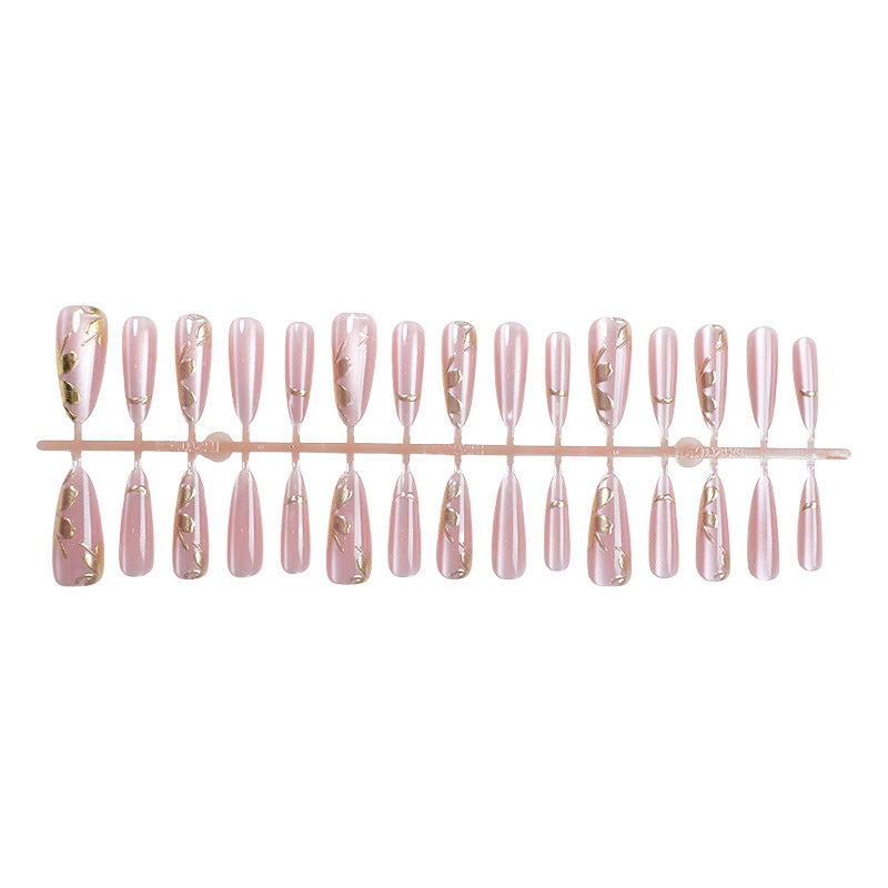 Elegant Glitter-Dipped Press-On Nail Art Set Stornfield