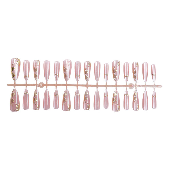 Elegant Glitter-Dipped Press-On Nail Art Set Stornfield