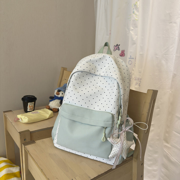 Polka Dot and Solid Color Backpack Stornfield