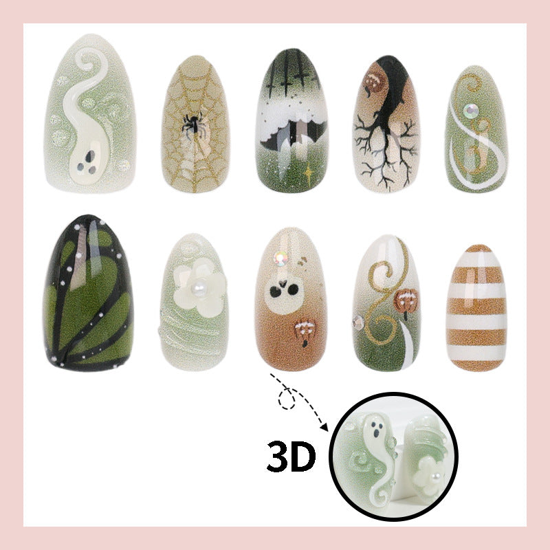 Halloween Artificial Nail Set with Creepy Designs Stornfield