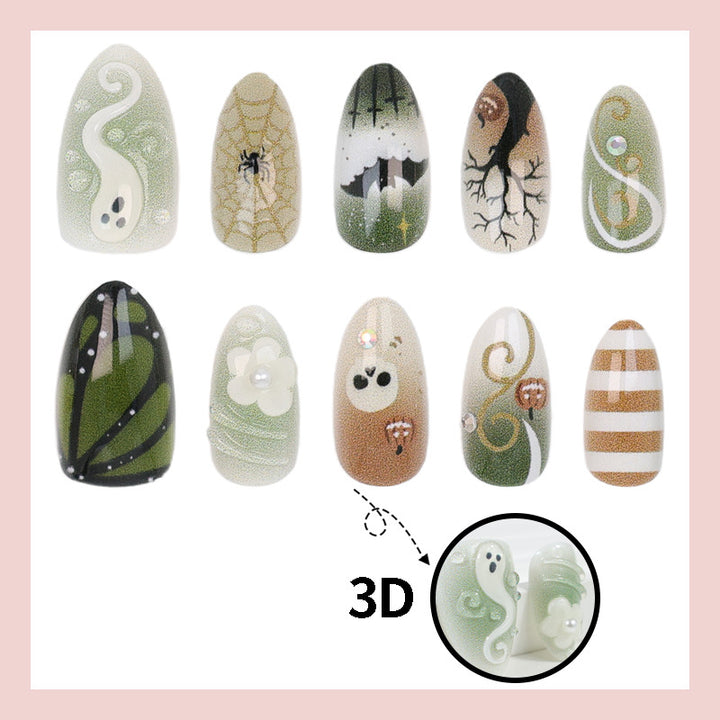Halloween Artificial Nail Set with Creepy Designs Stornfield