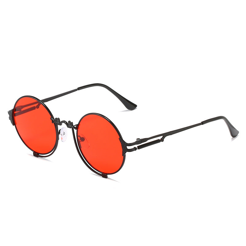 Women's stylish round metal sunglasses with artistic designs Stornfield