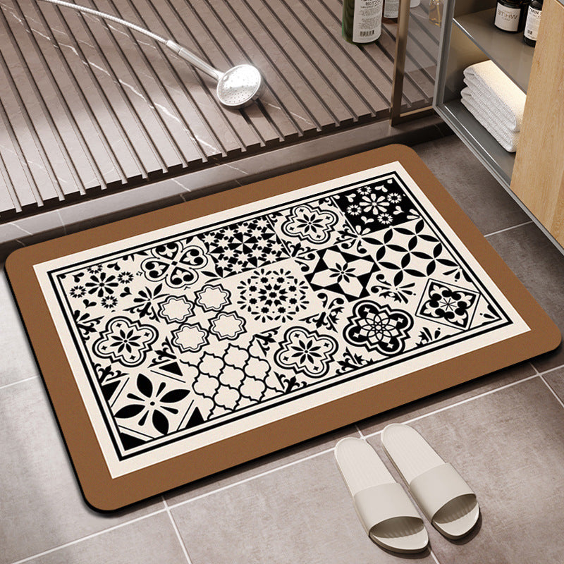 Stylish Geometric Pattern Bath Mat