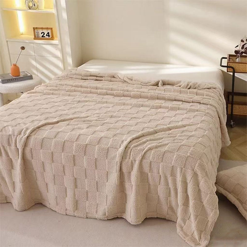 Women Plush Bedspread with Textured Design Stornfield