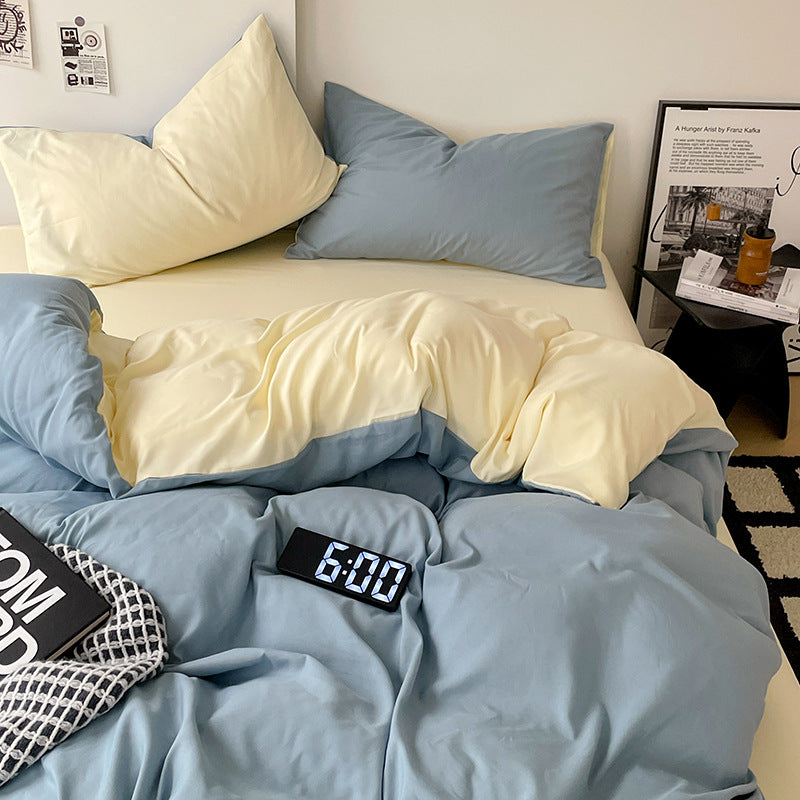 Checked Pattern Duvet Cover Set