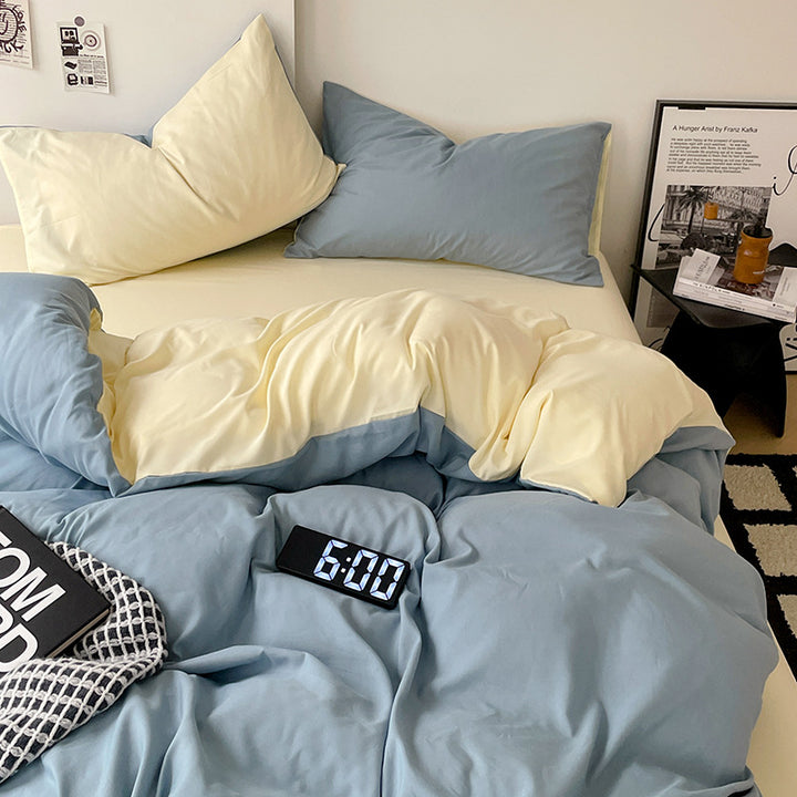 Checked Pattern Duvet Cover Set