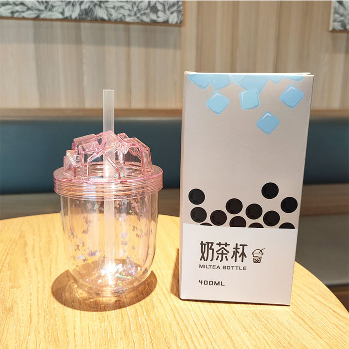 Women's Glittering Drinking Cups with Straw Stornfield