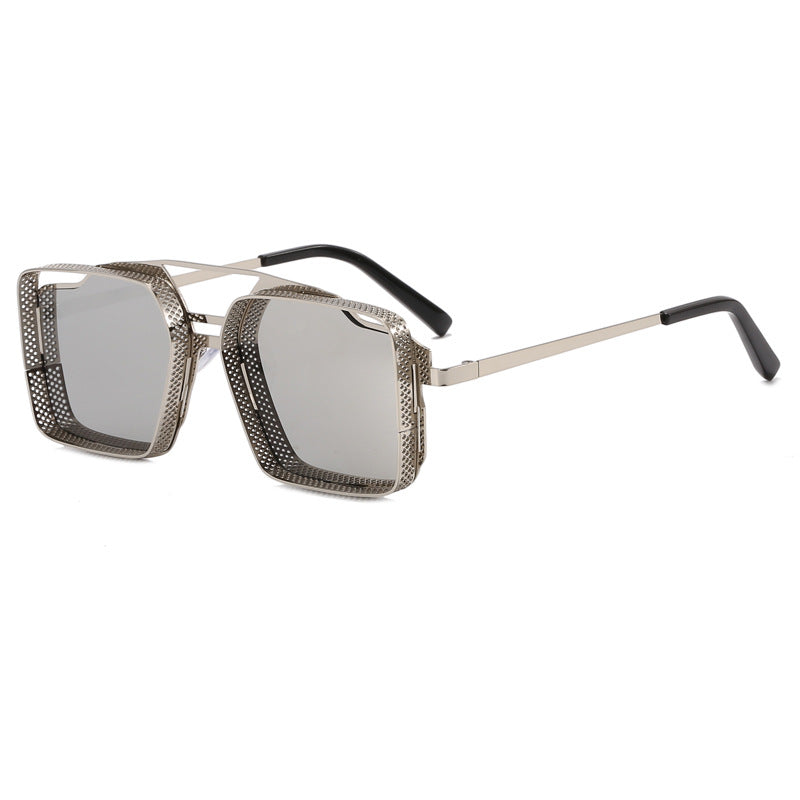 Women's square glasses with perforated, modern frame Stornfield