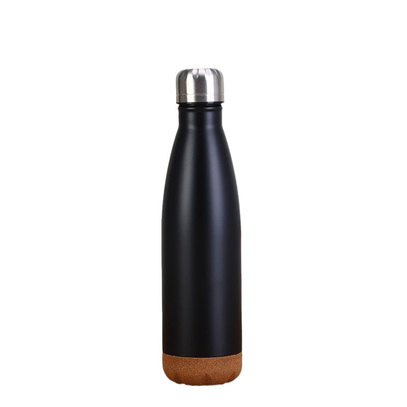 Ladies stylish stainless steel insulated bottle with cork bottom Stornfield