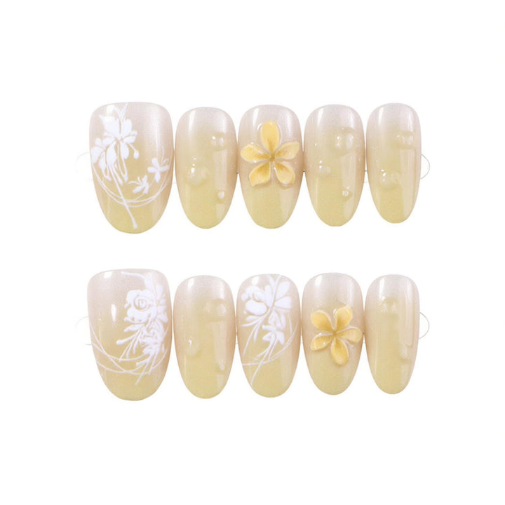Artistic Floral Design Press-On Nails Stornfield