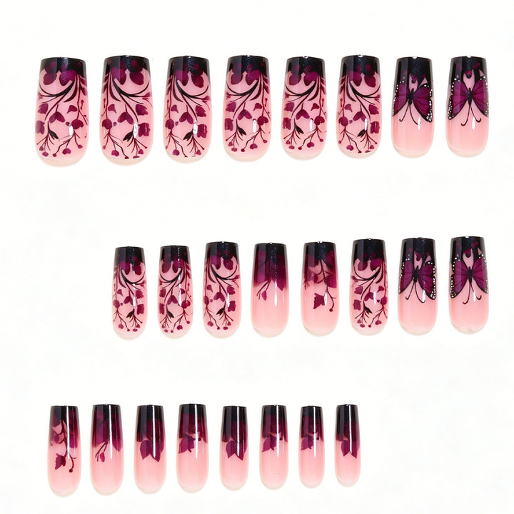 Elegant Butterfly Floral Nail Art Tips Stornfield