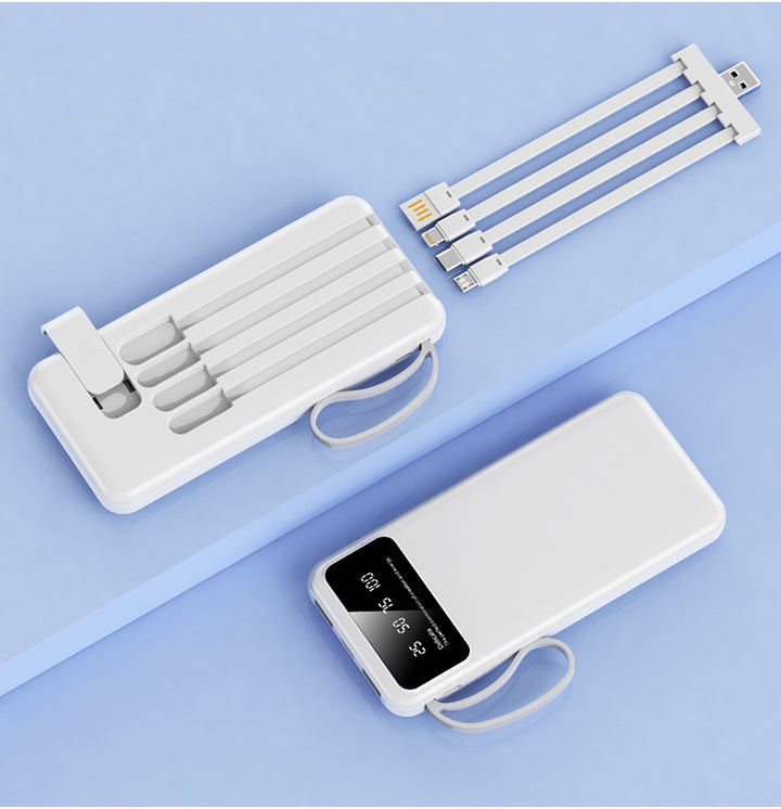 Multifunctional power bank with integrated charging cables Stornfield