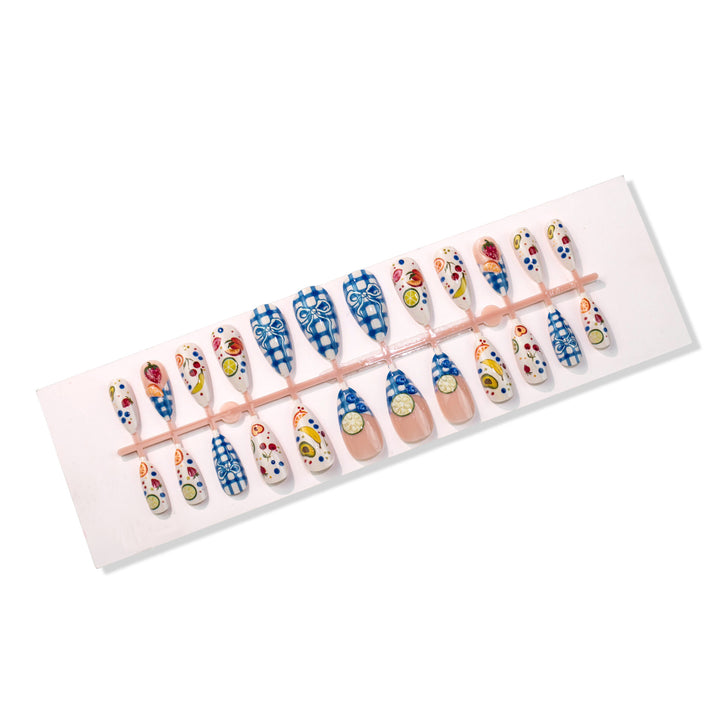 Creative Fruit-Themed Press-On Nail Art Set Stornfield